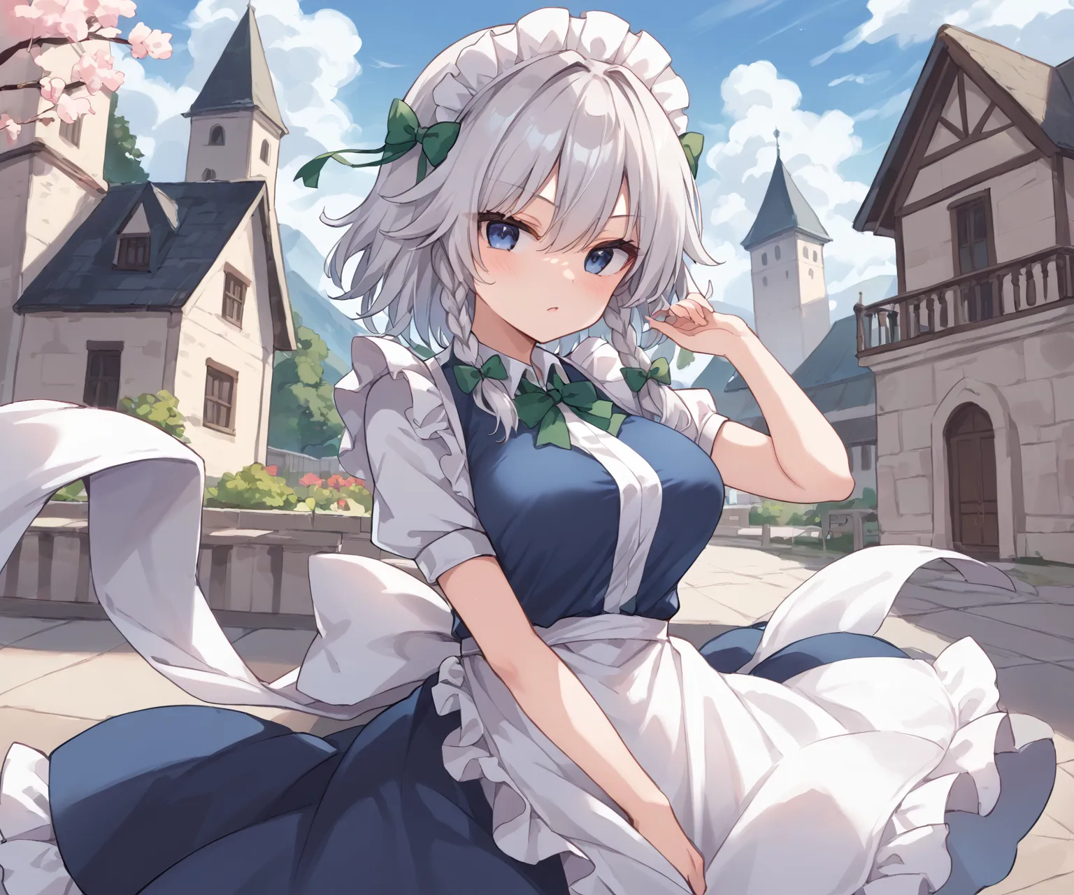 紅魔館のメイドさん十六夜咲夜ちゃんAIイラストエロ画像360枚まとめ！(2ページ目)の12枚目の画像です。