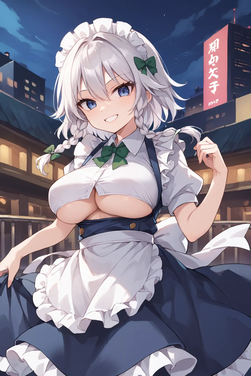 紅魔館のメイドさん十六夜咲夜ちゃんAIイラストエロ画像360枚まとめ！(3ページ目)の5枚目の画像です。
