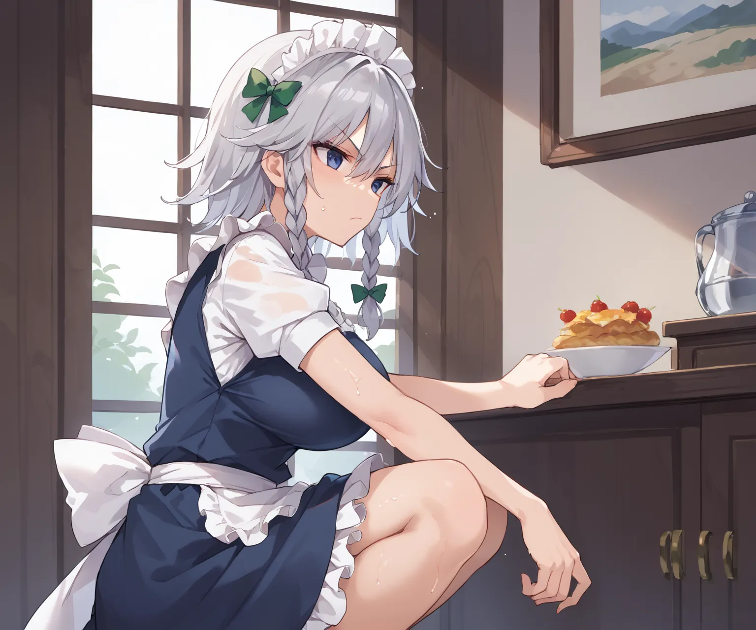 紅魔館のメイドさん十六夜咲夜ちゃんAIイラストエロ画像360枚まとめ！(3ページ目)の28枚目の画像です。