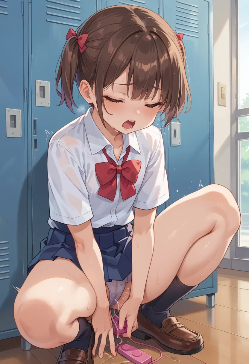 自分の指やディルドバイブでおまんこイキ狂いしちゃう美少女たちのAIイラストエロ画像286枚まとめ！(6ページ目)の32枚目の画像です。