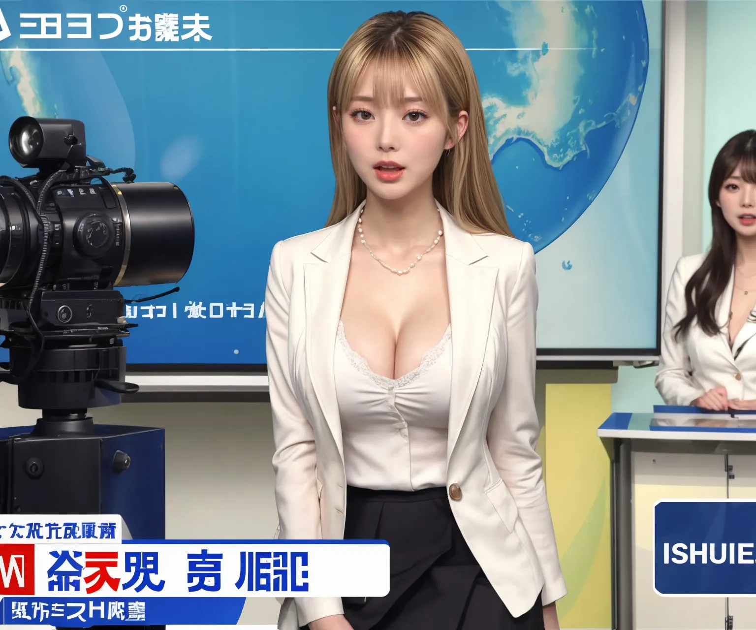 【女子アナAIエロ画像】テレビ局の秘策？！美人アナウンサーを脱がして視聴率アップさせてみたｗｗAI画像334枚！(8ページ目)_次ページのエロ画像