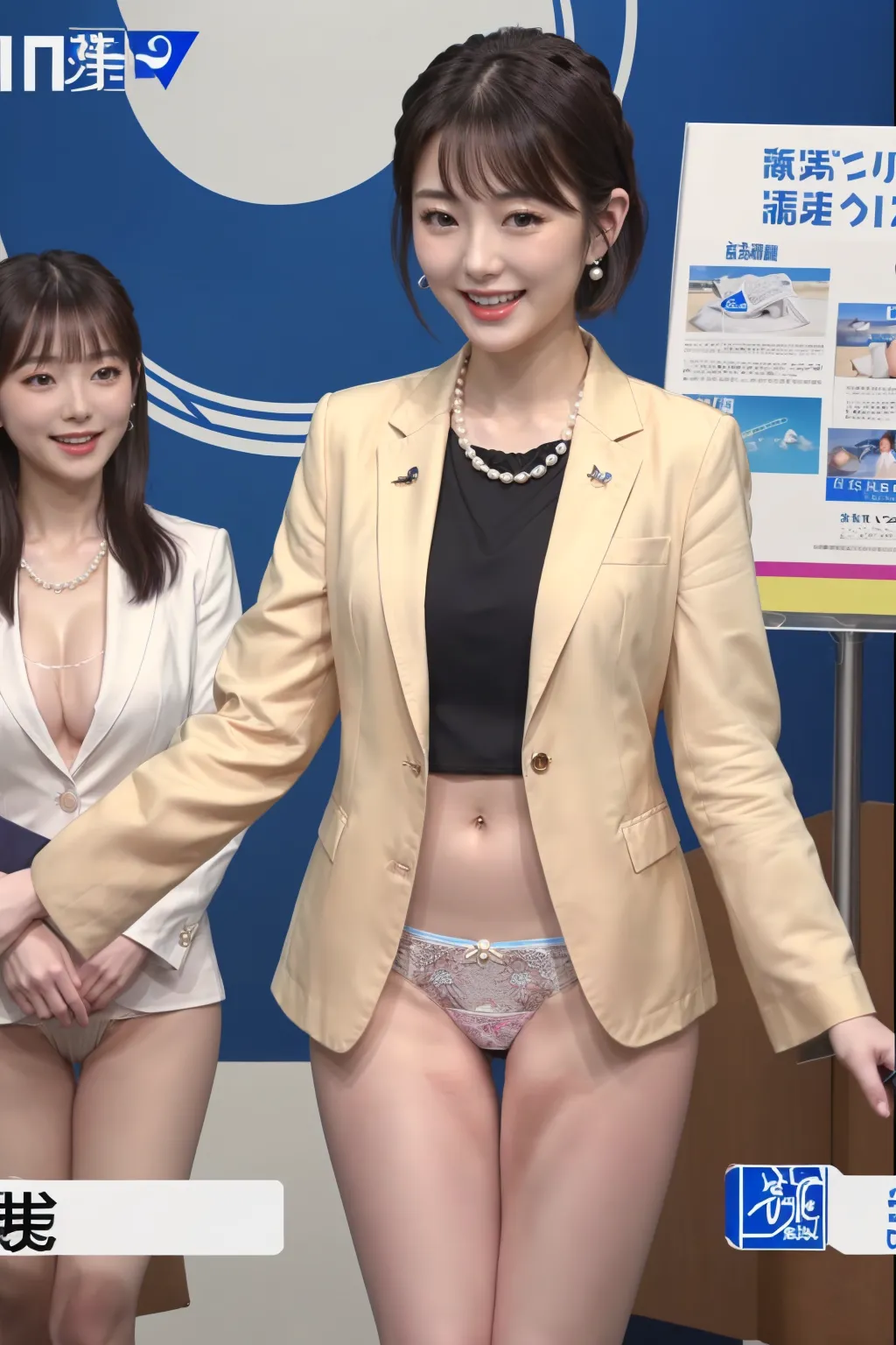 テレビ局の秘策？！美人アナウンサーを脱がして視聴率アップさせてみたｗｗAI画像334枚！の40枚目の画像です。