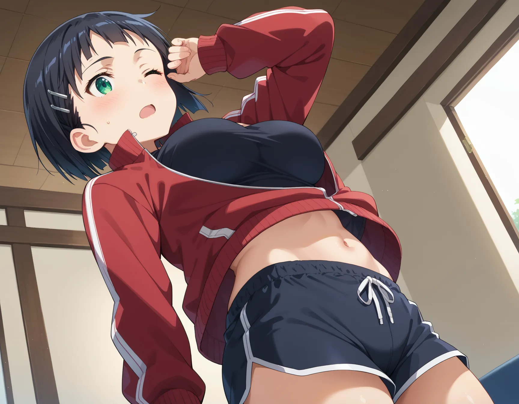 ソードアート・オンラインに登場する桐ヶ谷直葉ちゃんのエロいAI画像400枚！(4ページ目)の33枚目の画像です。