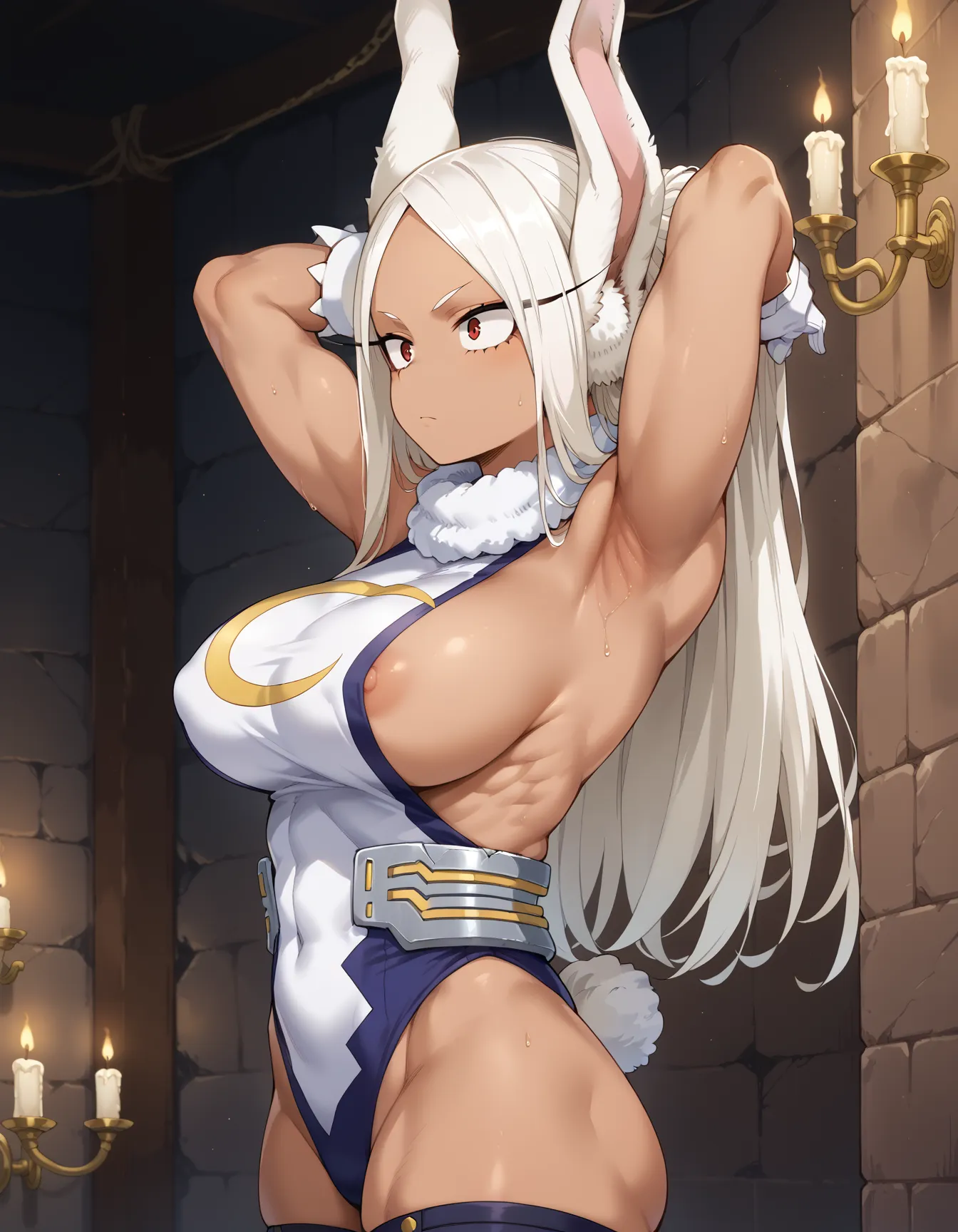 ヒロアカに登場する兎巨乳褐色ゴリマッチョ？！なミルコちゃんのエロいAI画像420枚！(8ページ目)の16枚目の画像です。