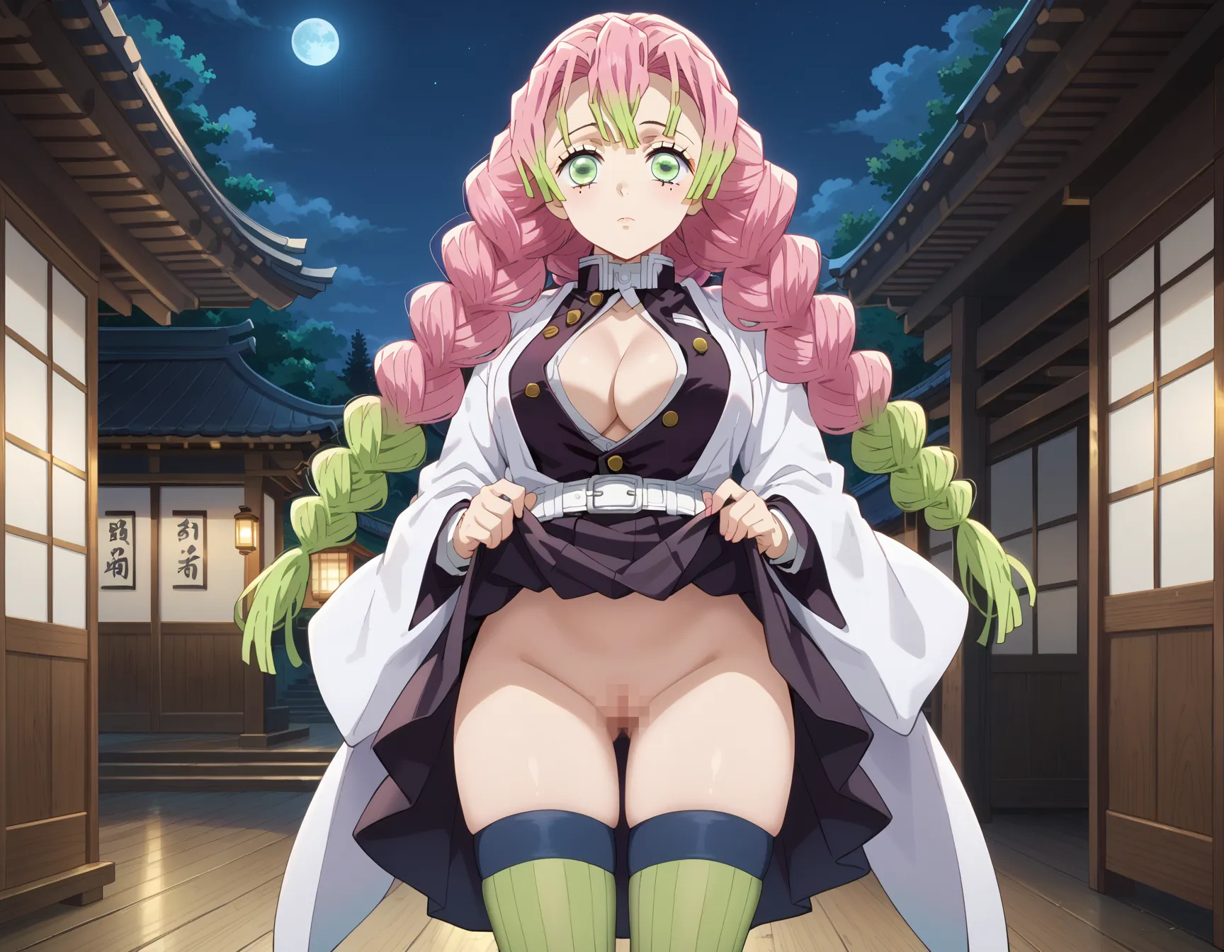 鬼滅の刃に登場する「蜜璃ちゃんマジ天使」なエロいAI画像466枚！(4ページ目)の16枚目の画像です。