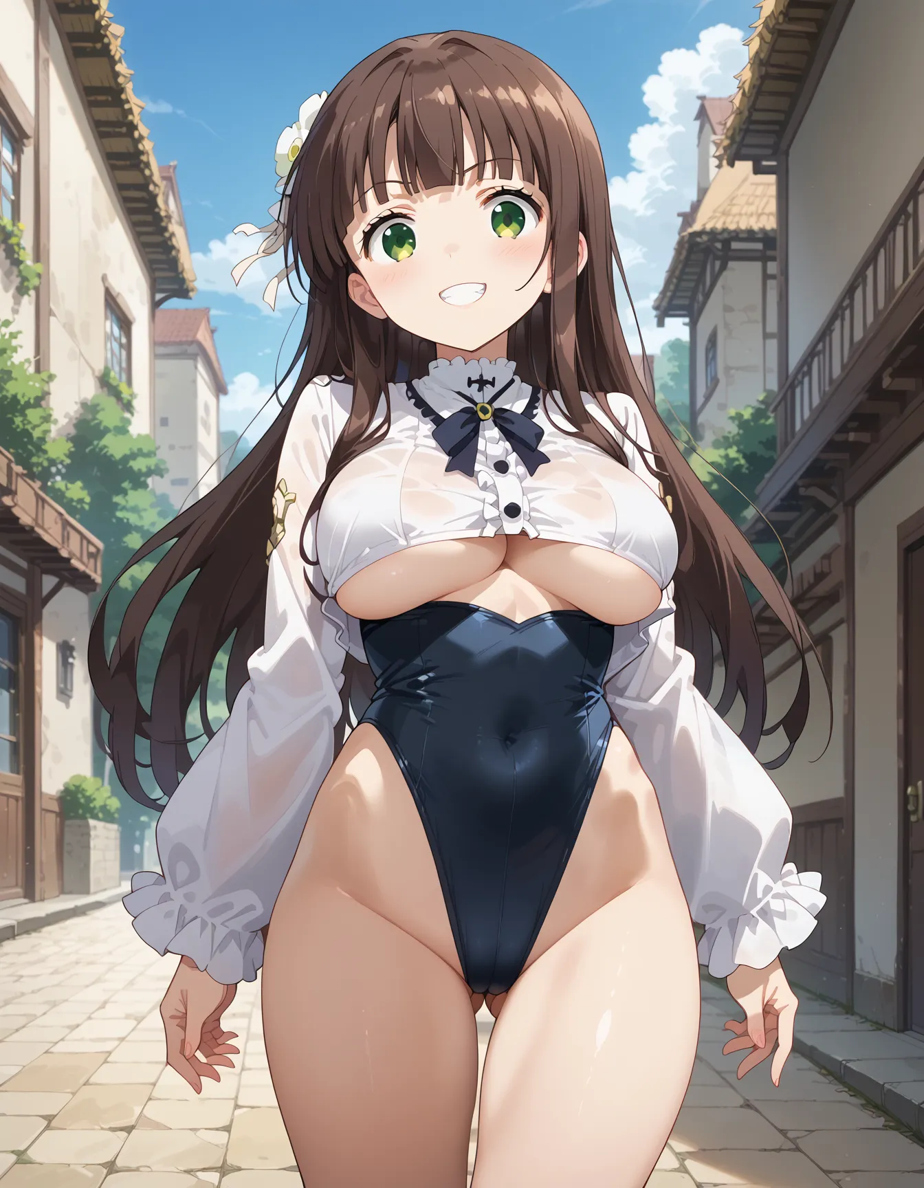 ごちうさに登場する実は脱いだらグラマーな千夜ちゃんのエロいAI画像400枚！(3ページ目)の29枚目の画像です。