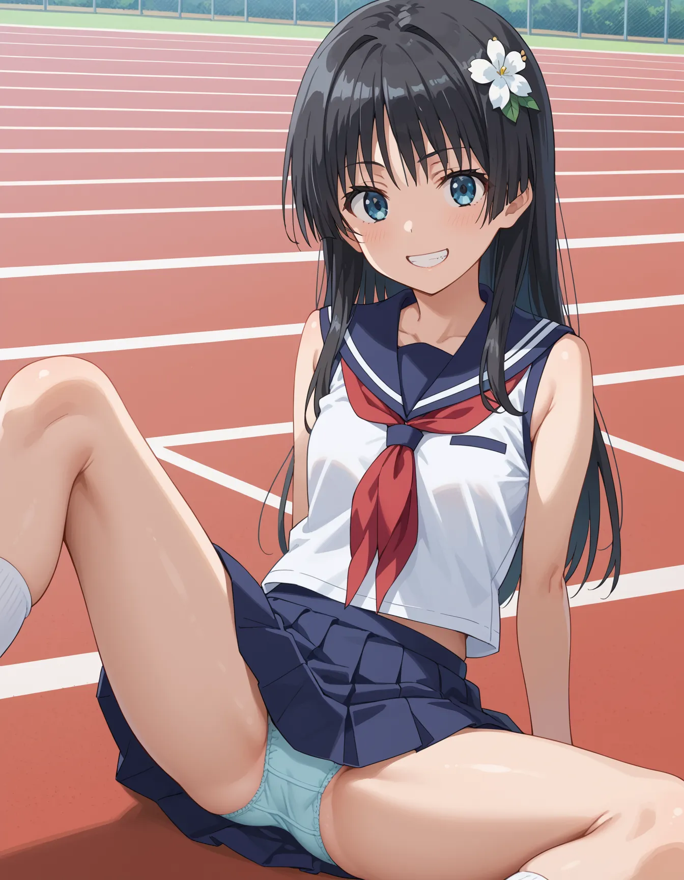 とある科学の超電磁砲に登場する黒髪ロング美少女佐天ちゃんのエロいAI画像360枚！(3ページ目)の5枚目の画像です。