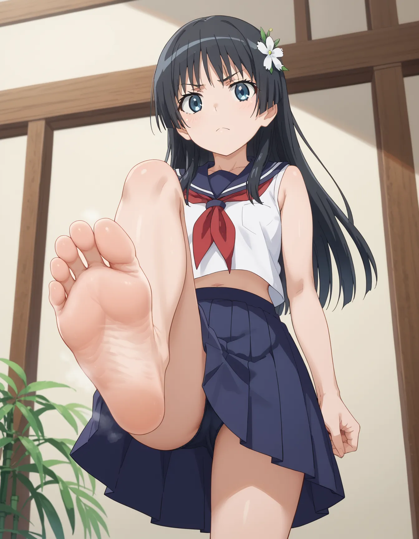 とある科学の超電磁砲に登場する黒髪ロング美少女佐天ちゃんのエロいAI画像360枚！(3ページ目)の21枚目の画像です。