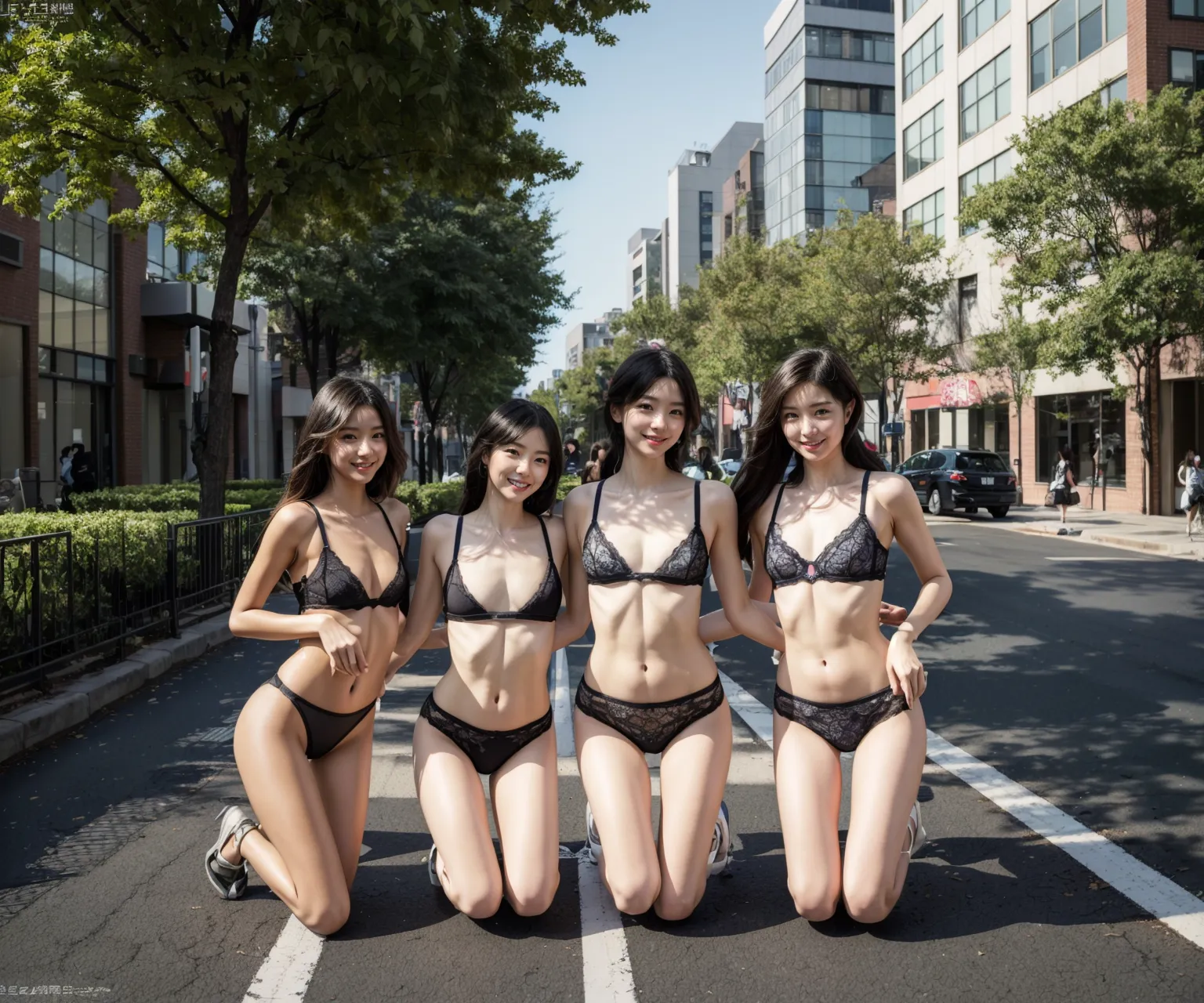 【童顔小柄ハーレムAIエロ画像】小柄貧乳美少女たちがズラリ？！ちっぱいやおしりを堪能しまくれるAI画像323枚！(4ページ目)_前ページのエロ画像