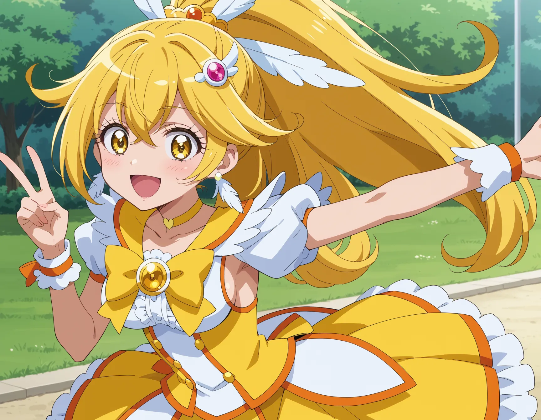 スマプリに登場するキュアピース(黄瀬やよい)のエロいAI画像341枚！(7ページ目)の33枚目の画像です。