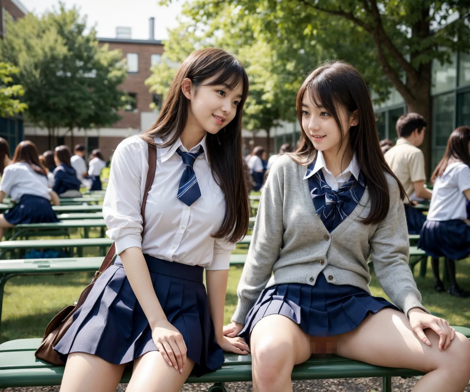 学校で制服JKが脱ぎまくり？！教室や校庭で他に人が居てもお構いなしな変態JKのAI画像409枚！(8ページ目)の15枚目の画像です。