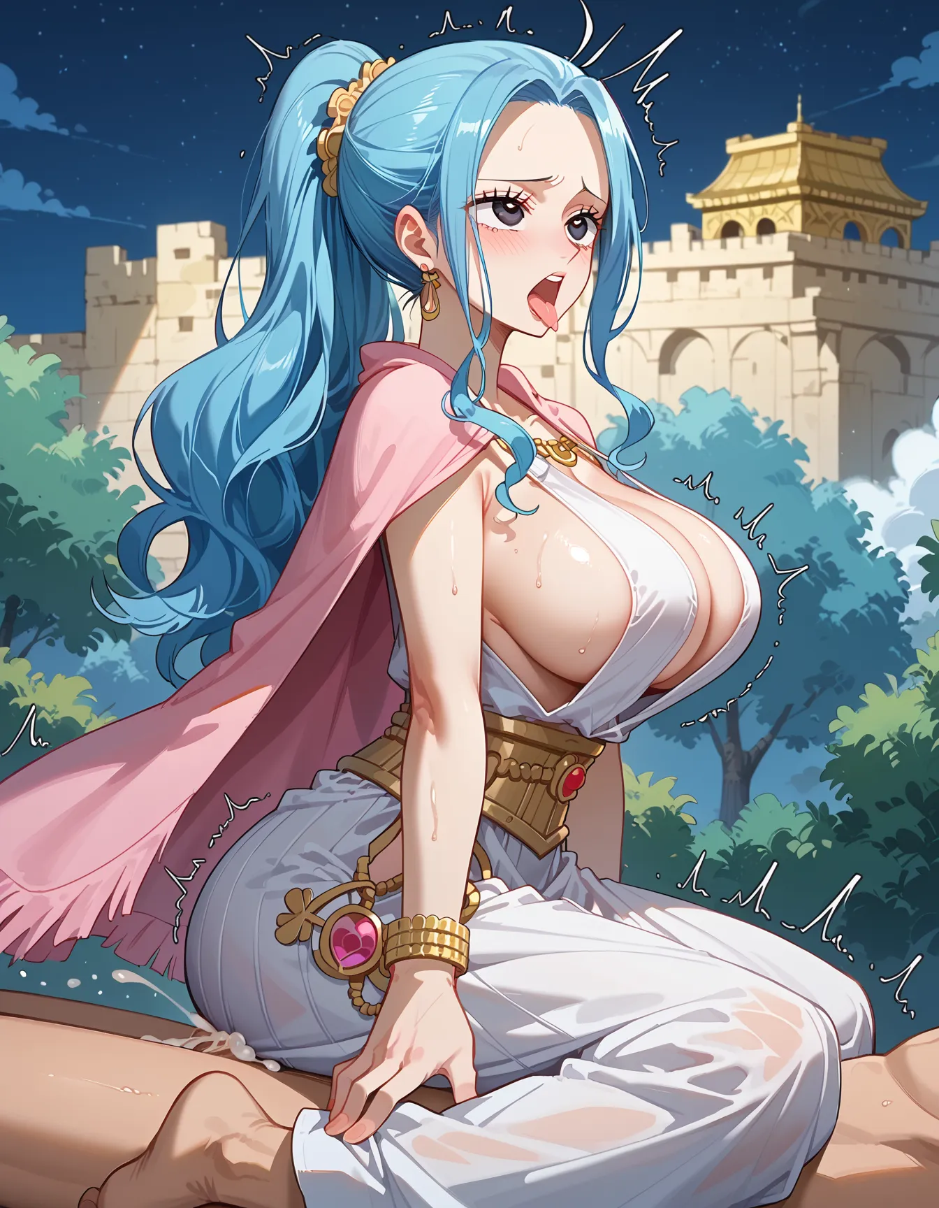 ワンピースに登場する砂漠の国の巨乳王女ビビちゃんのエッチなAI画像397枚！(10ページ目)の10枚目の画像です。